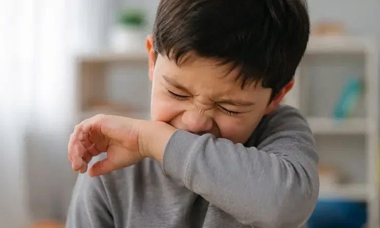 Anak dengan Autism Spectrum Disorder menunjukkan perilaku menyakiti diri sendiri (Self-Injurious Behavior) dengan menggigit lengan sebagai respons terhadap gangguan regulasi sensorik atau kondisi biologis tertentu.