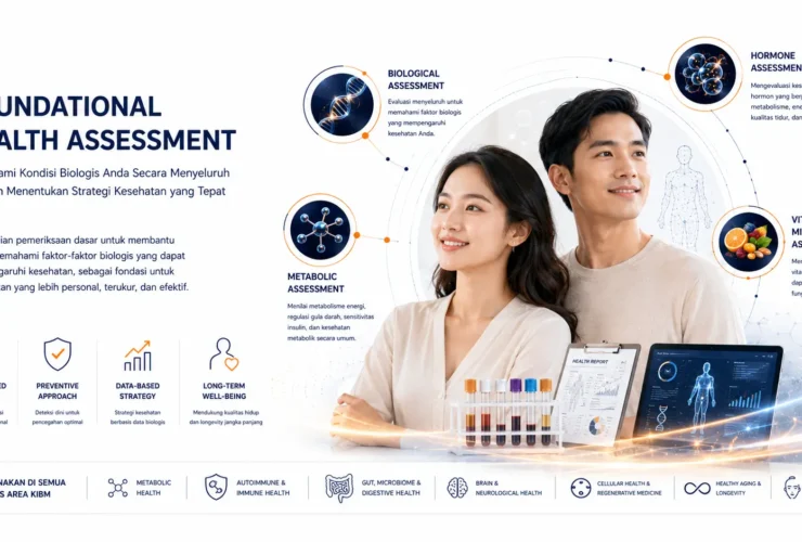 Foundational Health Assessment untuk memahami kondisi biologis, metabolisme, hormon, dan kesehatan secara menyeluruh.