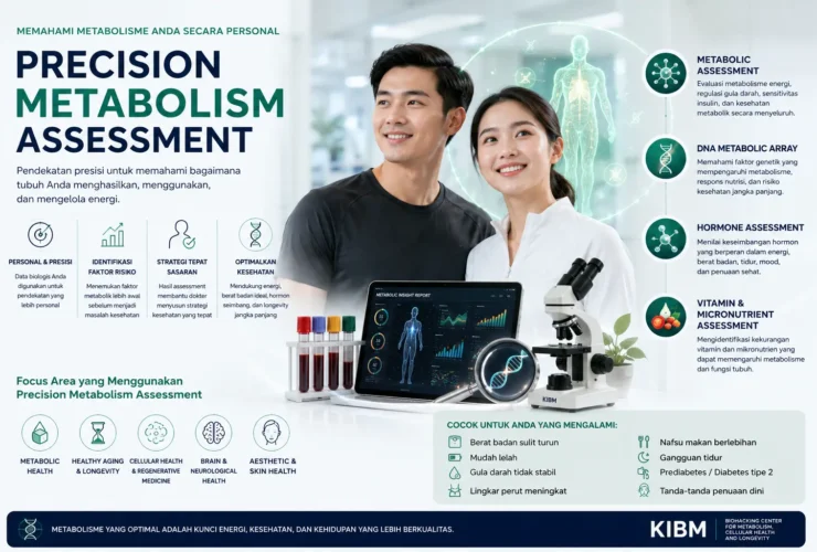 Precision Metabolism Assessment untuk memahami metabolisme, energi, hormon, dan kesehatan metabolik.