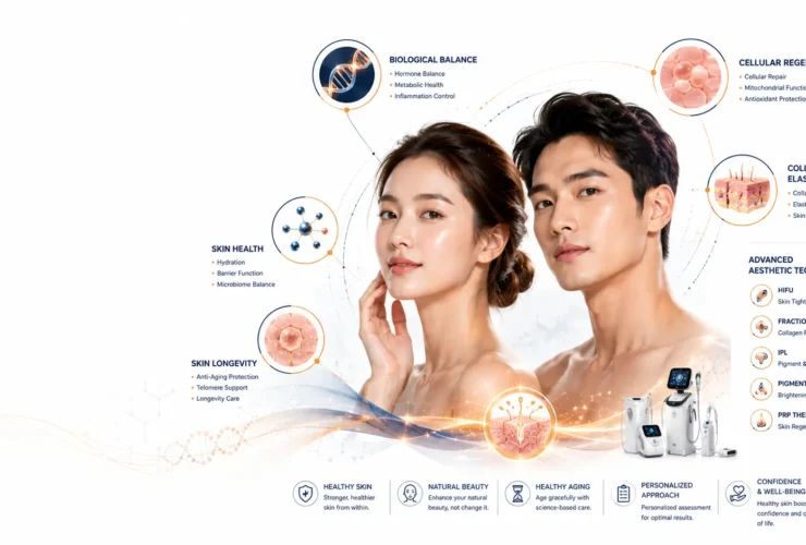 Aesthetic & Skin Health untuk kesehatan kulit, estetika medis, dan penuaan sehat.