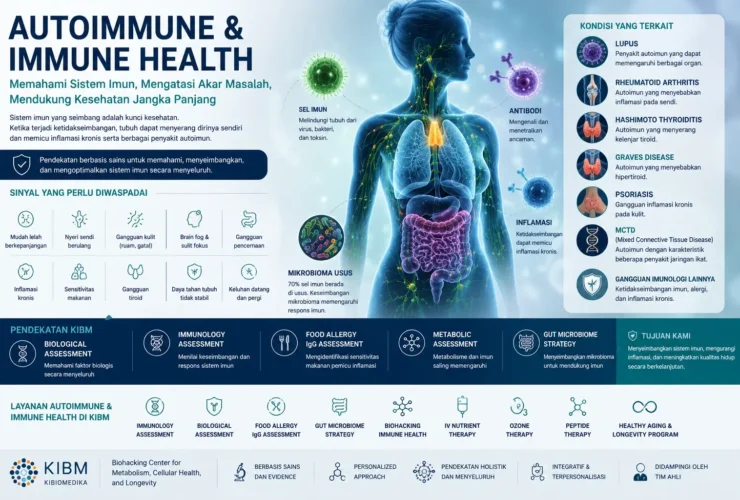 Autoimmune & Immune Health untuk memahami sistem imun, inflamasi kronis, dan penyakit autoimun.
