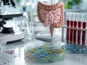 Ilustrasi Gut, Immune & Inflammation Assessment yang menunjukkan hubungan antara kesehatan usus, sistem imun, mikrobioma, dan inflamasi.