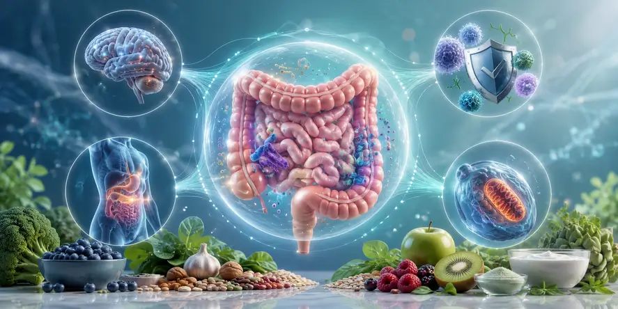 Alt Text Dokter KIBM menjelaskan konsep Microbiome Restoration untuk memulihkan keseimbangan mikrobioma usus yang berperan dalam metabolisme, sistem imun, kesehatan otak, dan kesehatan sel.
