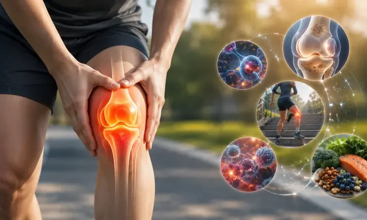 Osteoarthritis dengan nyeri lutut dan keterkaitan kesehatan sendi, inflamasi, serta metabolisme