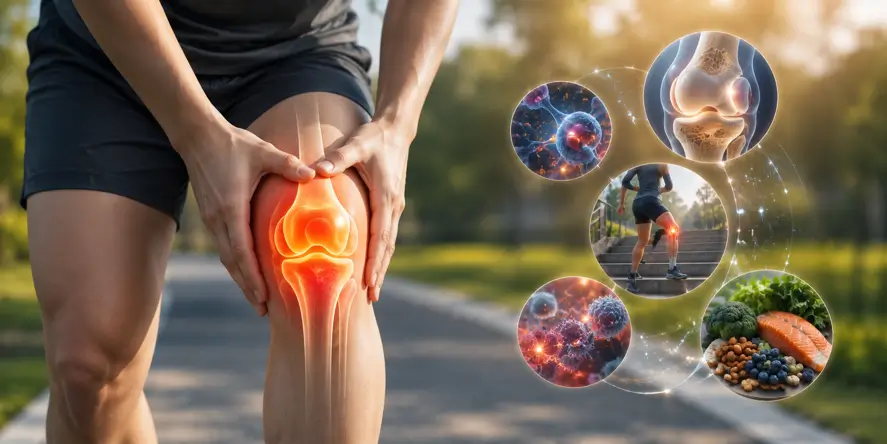 Osteoarthritis dengan nyeri lutut dan keterkaitan kesehatan sendi, inflamasi, serta metabolisme