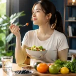 Gut, Immune dan Inflammation yang menggambarkan hubungan kesehatan usus, sistem imun, dan inflamasi tubuh.
