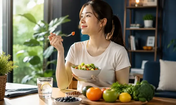 Gut, Immune dan Inflammation yang menggambarkan hubungan kesehatan usus, sistem imun, dan inflamasi tubuh.