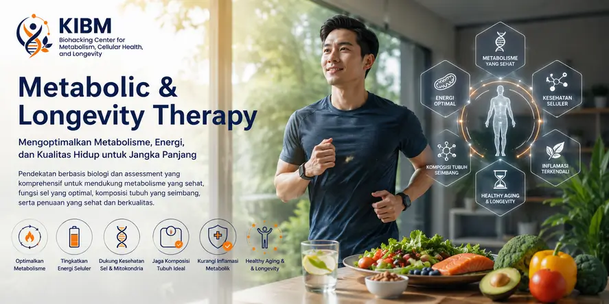 Metabolic & Longevity Therapy untuk menjaga metabolisme, energi, dan kesehatan sel